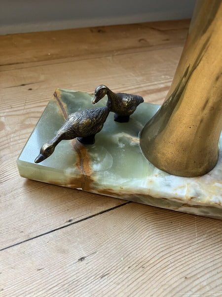 Vintage Brass Statue on marble base "The Vision of Family" in the Style of Jean Arp