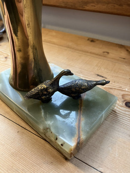 Vintage Brass Statue on marble base "The Vision of Family" in the Style of Jean Arp