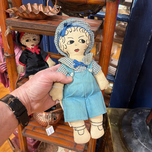 Antique stuffed embroidered doll
