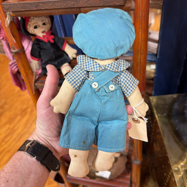 Antique stuffed embroidered doll