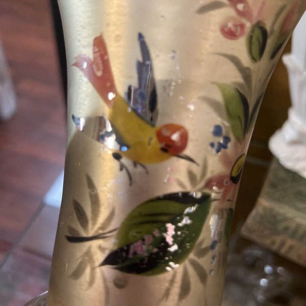 Antique Mercury Hand Painted Vase