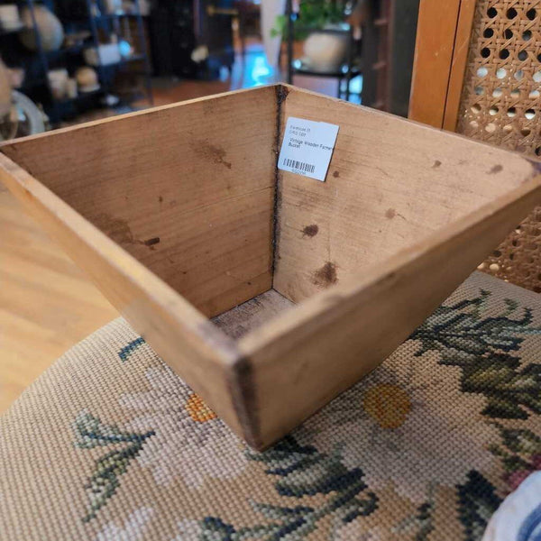 Vintage Wooden Farmers Small Bucket