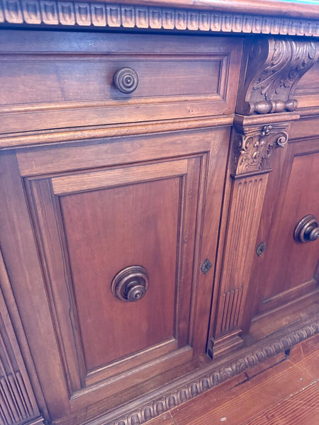 Antique Claw Foot Credenza 59L 22D 42H IN STORE PICKUP ONLY
