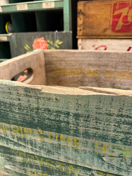 JFV ~ Vintage Springtime Beverage Crate