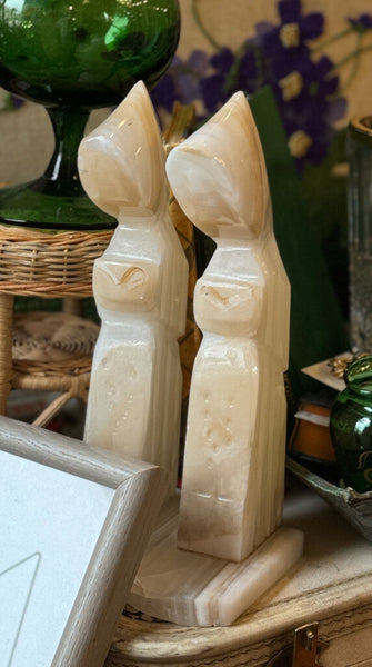Onyx bookends pair as found