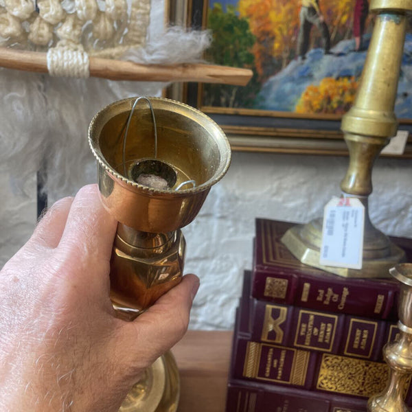 Moxie - 12" Brass Candle Holder