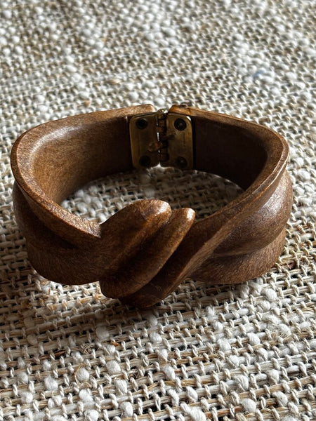 Vintage Wooden Twisted Bracelet
