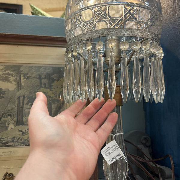 Vintage American Brilliant Period Cut Glass Lamp Late 19th C