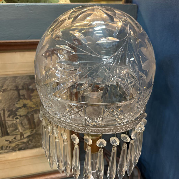 Vintage American Brilliant Period Cut Glass Lamp Late 19th C