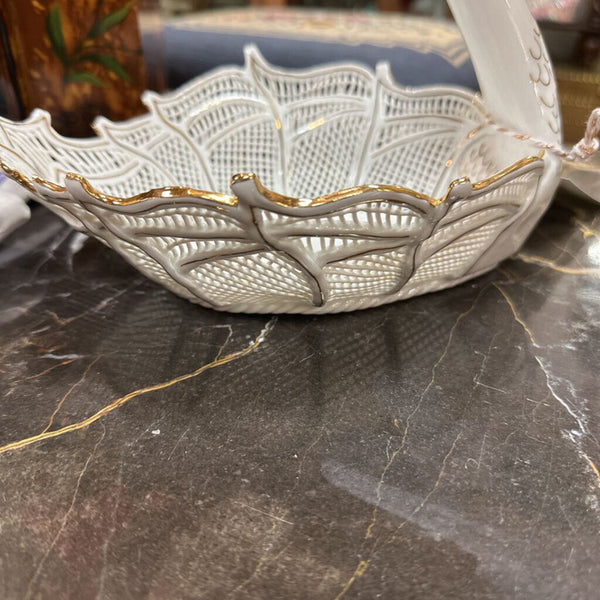 Romanian Porcelain Swan Trinket Dish