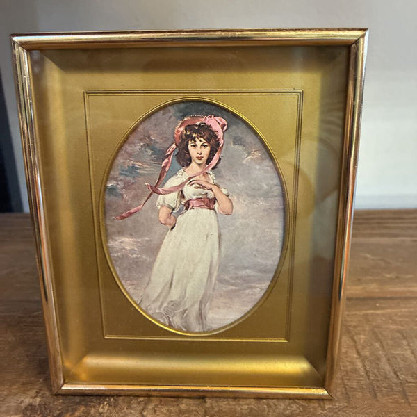 Vintage "Pinkie" Framed Art 5" x 6"