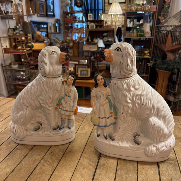 PAIR STAFFORDSHIRE DOGS 10X15