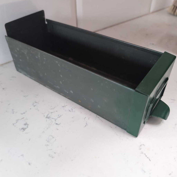 Vintage Metal Green Cubby Drawer 3x10 Great for Planter