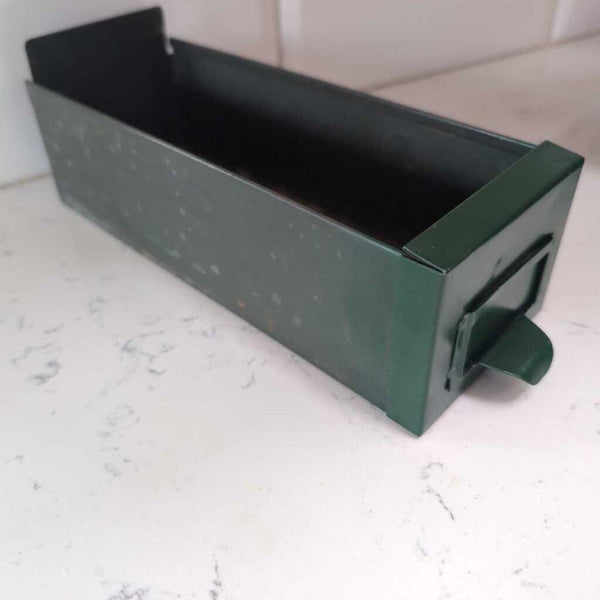 Vintage Metal Green Cubby Drawer 3x10. Great for Plants