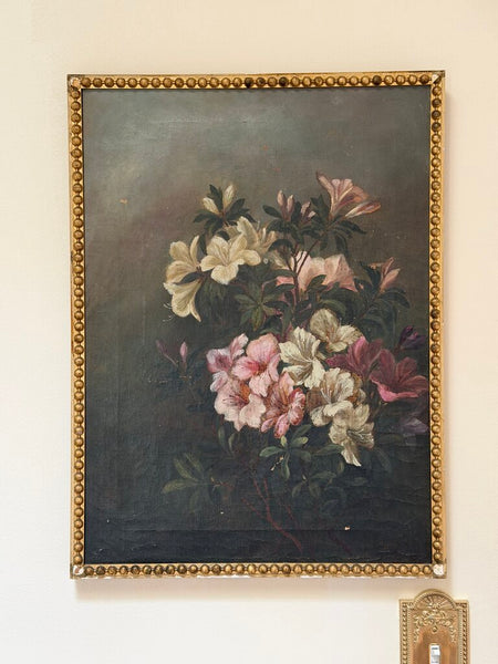 1486 19th Century Azalea Oil on Canvas