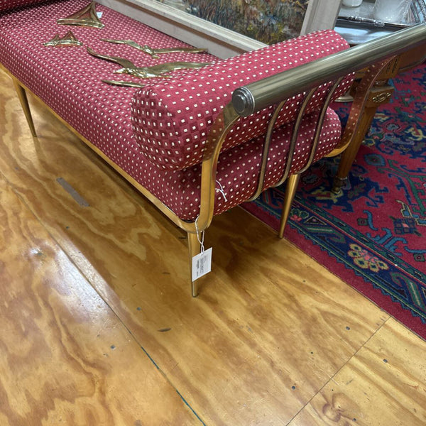 Brass Bench by Design Institute of America (DIA) c 1980-1990 53x26x19" In Store Pick Up Only