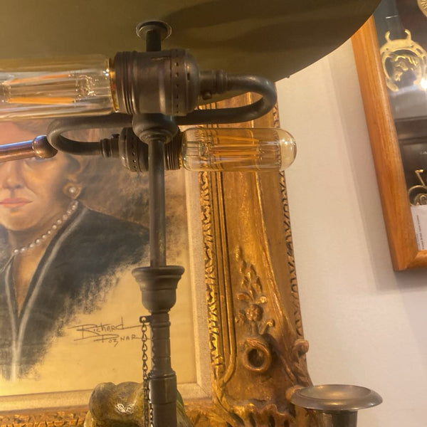 Brass horn lamp