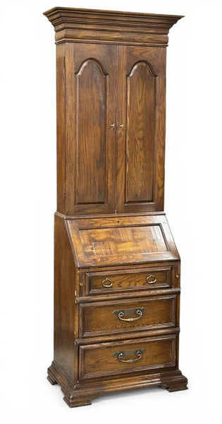 VINTAGE OAK SECRETARY DESK 27W 17D 80T IN STORE PICK UP ONLY