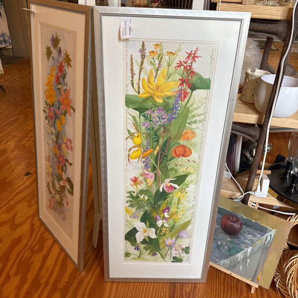 Signed framed and numbered floral limited edition print 1992