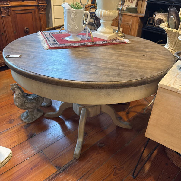 Rustic Wood Round Table 48W 30H IN STORE PICKUP ONLY