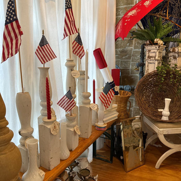 Tall architectural piece / wood (hole at top for flag ) 24.5"