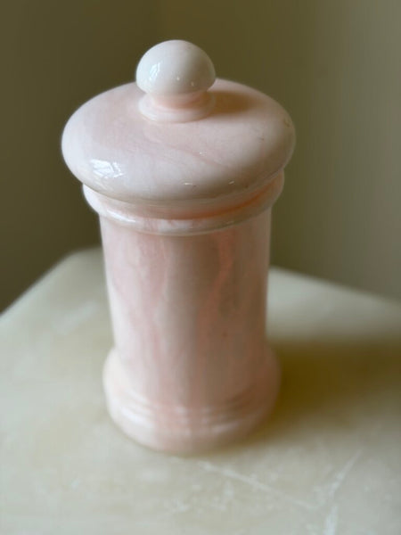 2568 Italian Pink Alabaster Apothecary Jar