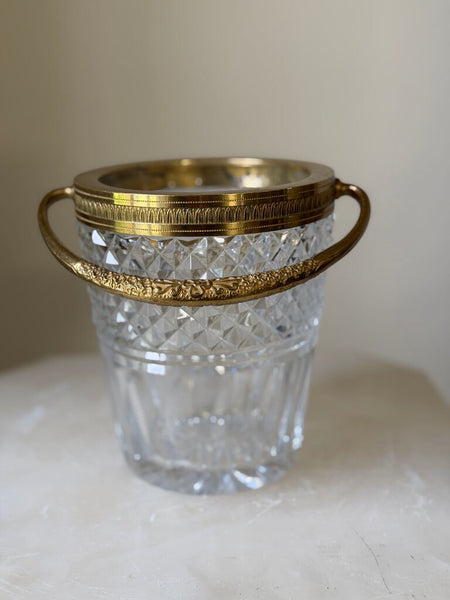 1476 French Crystal Ice Bucket (Perfect as a vase)