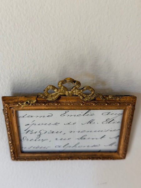 2570 Miniature French Frame w/ Bow