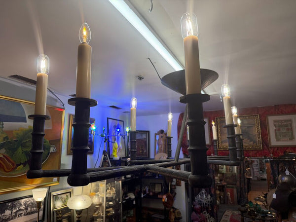 Tom Corbin Designed Bronze 10 Light Chandelier 8’ X 4’ X 2’