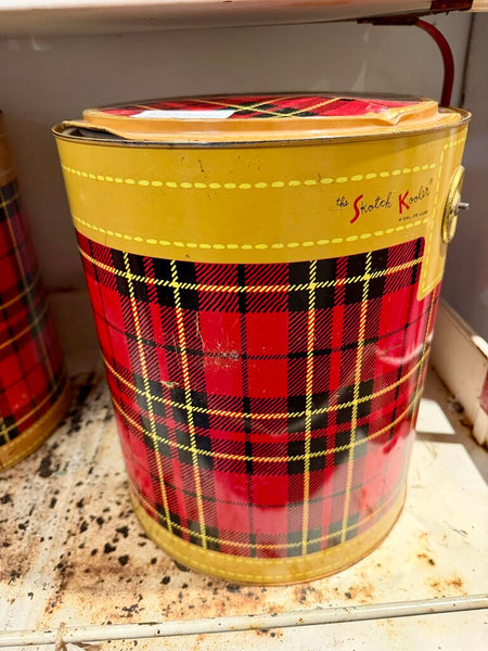 JFV ~ Vintage 4 Gallon Skotch Plaid cooler -