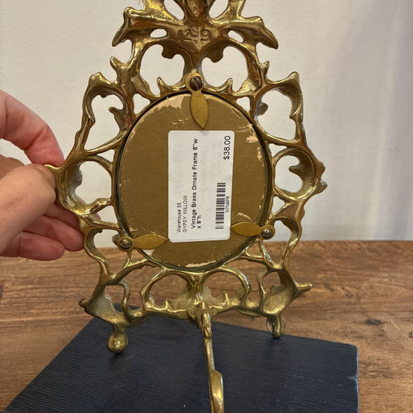 Vintage Brass Ornate Frame 6"w x 8"h