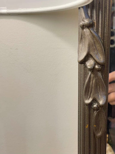 Vintage Carvers Guild Mirror beveled with bow silvertone 25 1/2 in wide x 40 1/2 in high IN STORE PICK UP ONLY