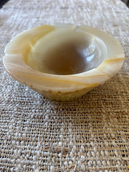 Vintage Carved Onyx Ashtray/Bowl