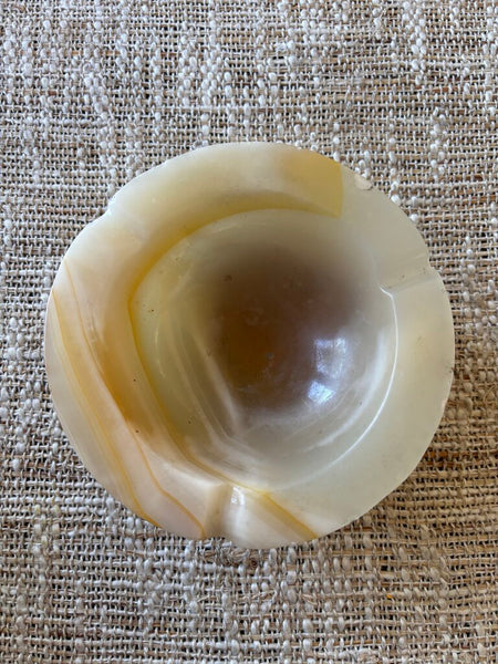 Vintage Carved Onyx Ashtray/Bowl