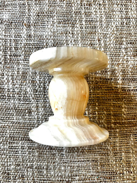 Vintage Onyx Pillar Candle Holder