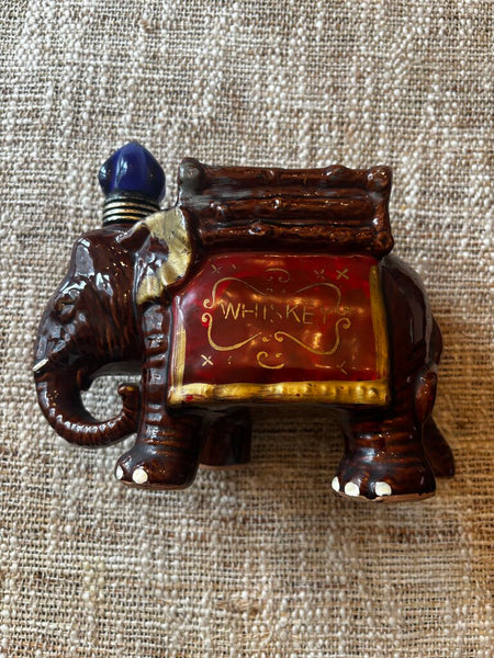 Vtg Royal India Elephant Whiskey Decanter Japan