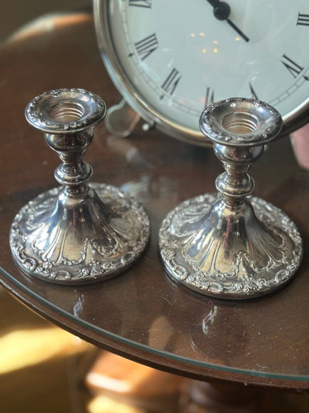 GORHAM SILVER PLATED CANDLE HOLDERS 5"