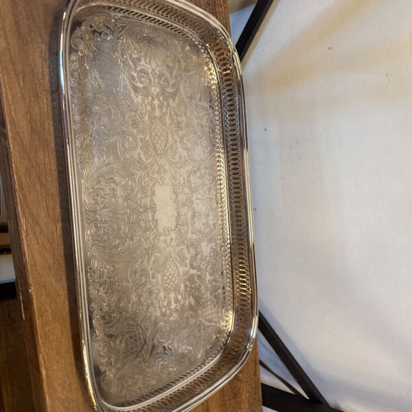 OVAL SILVER TRAY 20X11.5