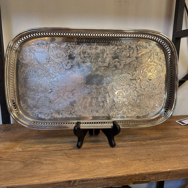 OVAL SILVER TRAY 20X11.5