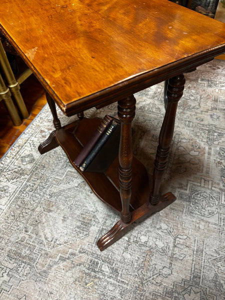 Vintage Mahogany Bookshelf Side Table (in store PU)