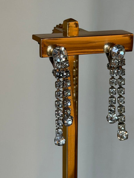 Vintage Hanging Rhinestone Earrings