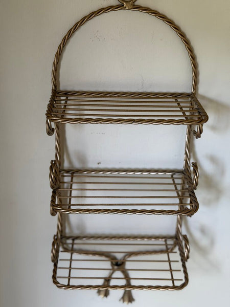 1595 Gold Metal 3 tier tassel rack
