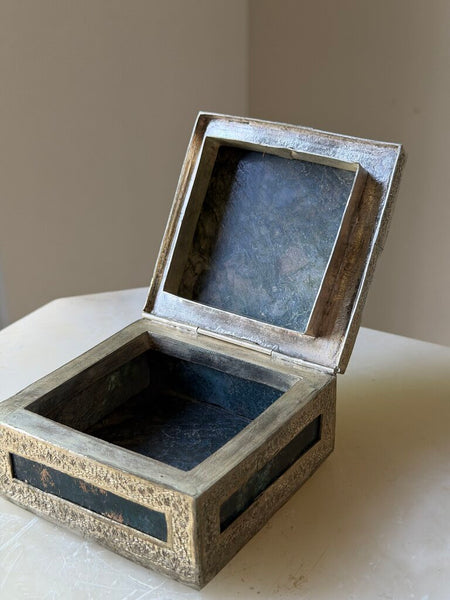 1536 Antique Moss Agate Box