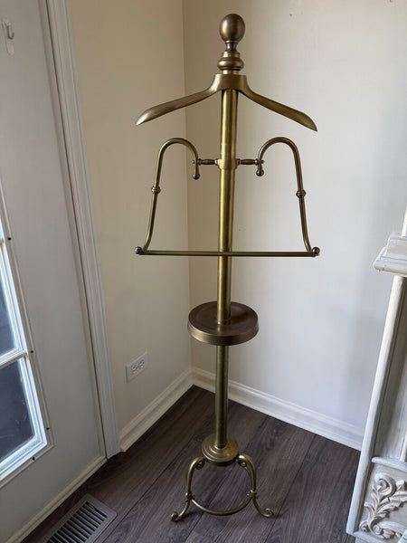 1610 Brass Butler Valet Rack (rare style) (local pickup only)
