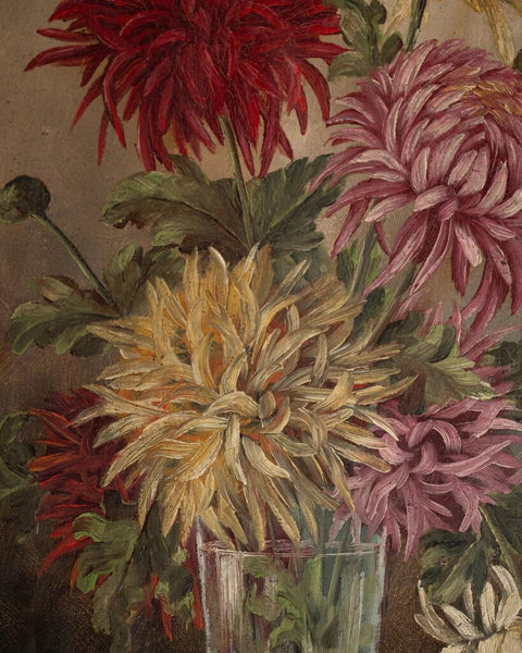 1357 CHRYSANTHEMUM STILL LIFE PAINTING