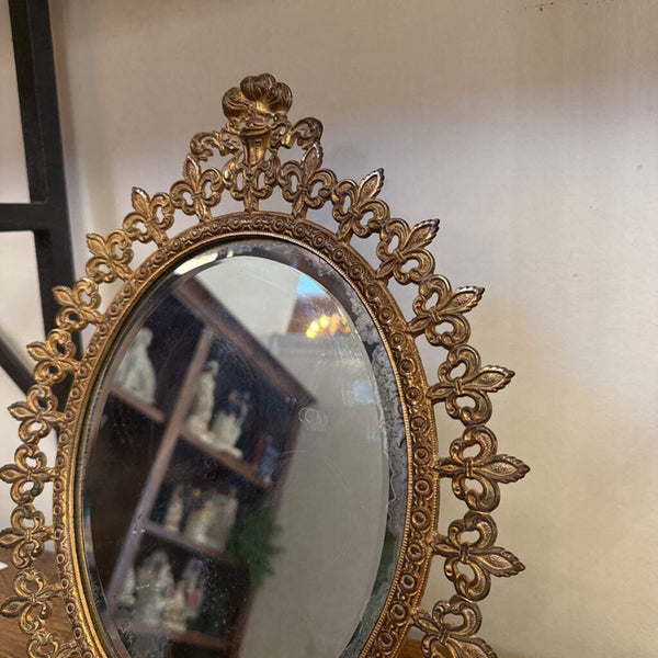 FRENCH VANITY MIRROR AS FOUND 17X12