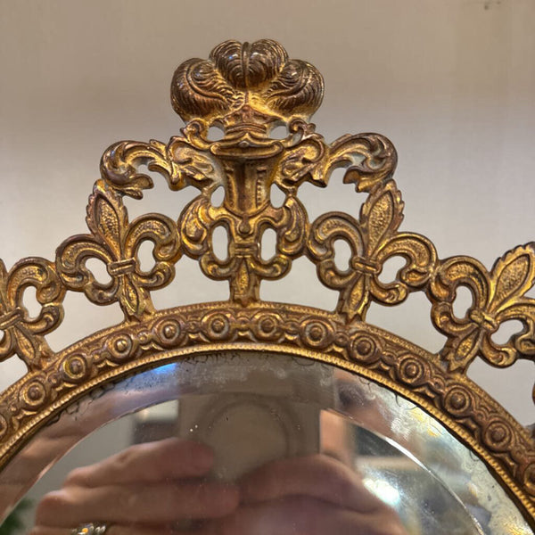 FRENCH VANITY MIRROR AS FOUND 17X12