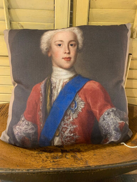 Pillow with historic portrait