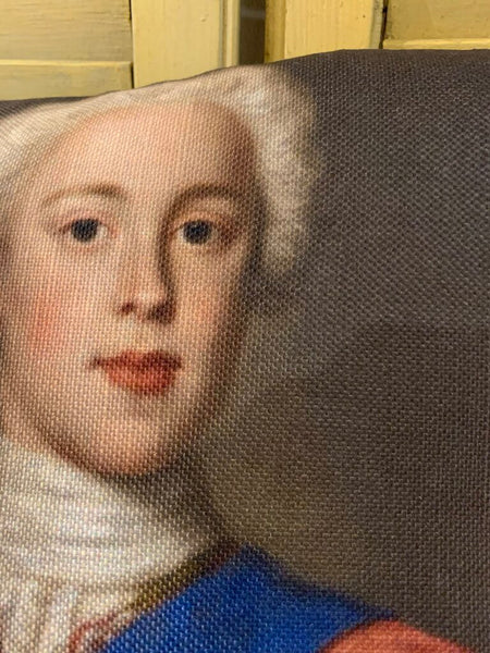 Pillow with historic portrait