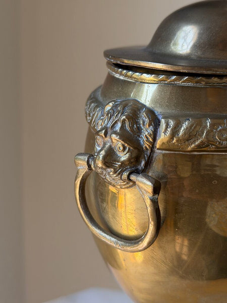 1764 Brass Urn w/ Lion Motifs